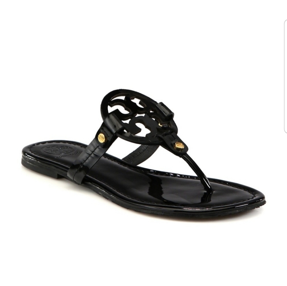 Tory Burch miller patent leather thong sandal